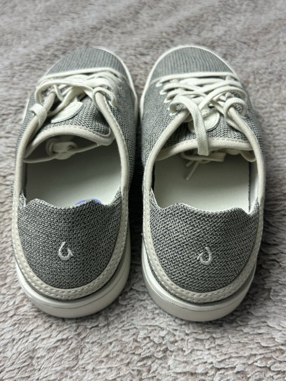 Olukai Pehuea Li Womens Shoes Size 8.5 Tapa White Sand Lace Up Slip On New - Picture 11 of 13
